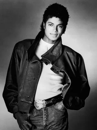Michael Jackson, photo by Matthew Rolston; Distributed by Epic Records